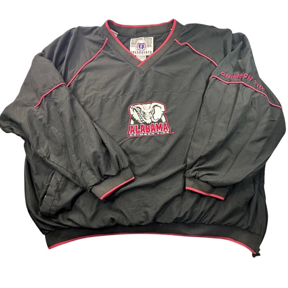 Genuine Stuff Alabama Crimson Tide Windbreaker 3XL V-Neck Embroidered Retro